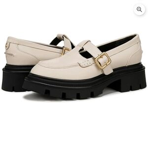 Sam Edelman Circus NY Cream Payson Loafers with Gold Buckle